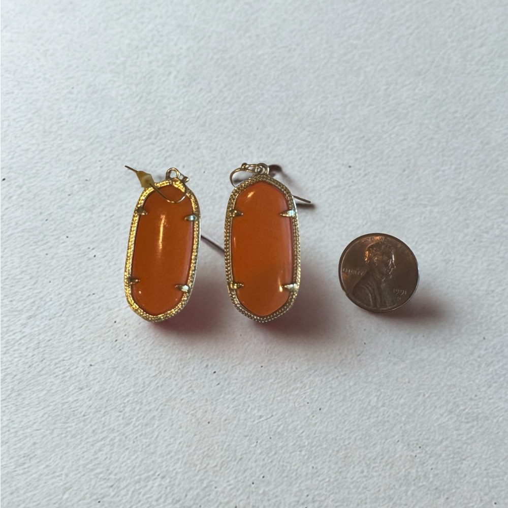 Elegant Kendra Scott Orange Drop Earrings